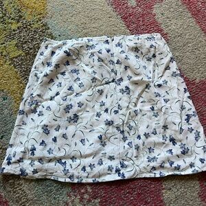 Sunday Best Blue and White Floral Skirt